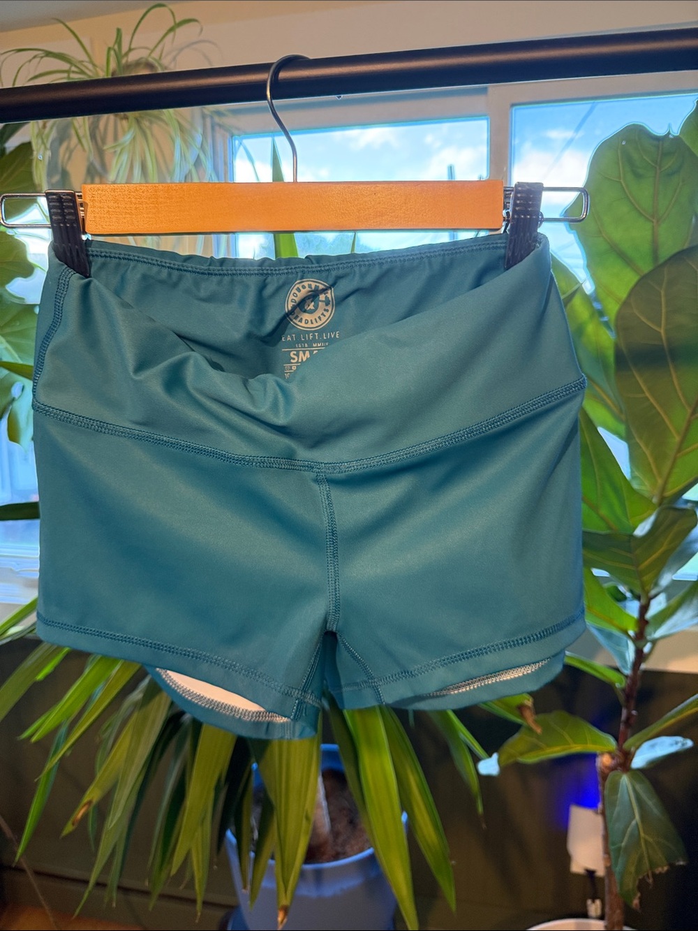 Women's Athletic Shorts — Teal Performance Fit